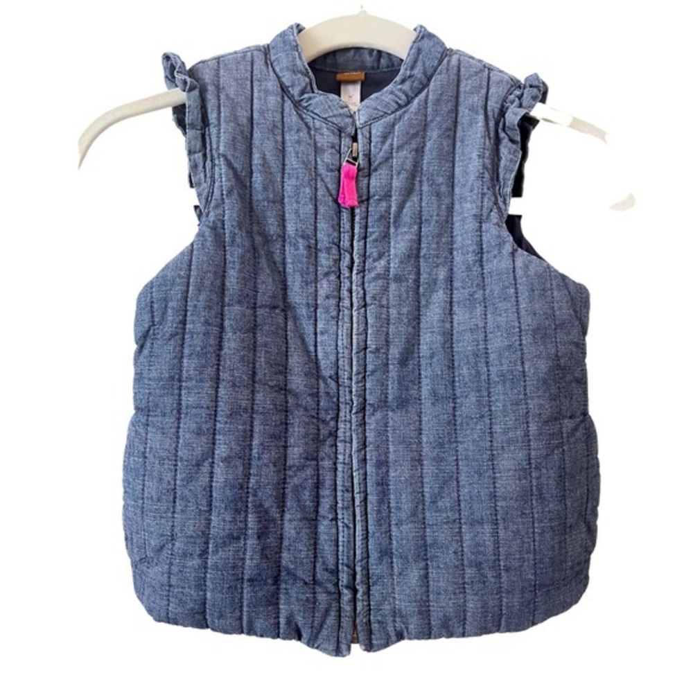 Tea Collection‎ denim Vest for girls size M 6-7 zip front